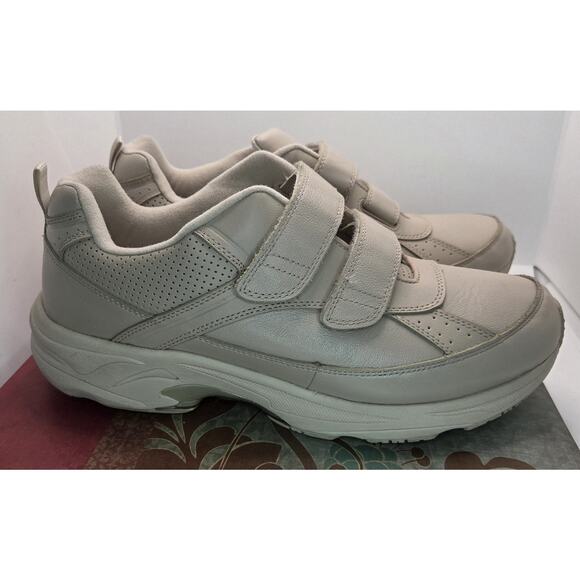 Drew Jimmy 44935-32 Mens 12 Beige Leather Sneaker Easy Casual Shoes Hook & Loop main image 9